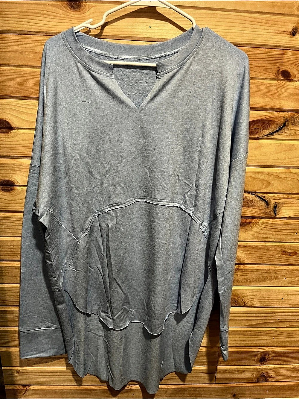 Long Sleeve Tunic in Gray Size XL Like New